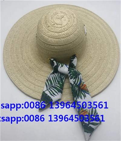 Kobiety letni papier papierowy słomka sunhat