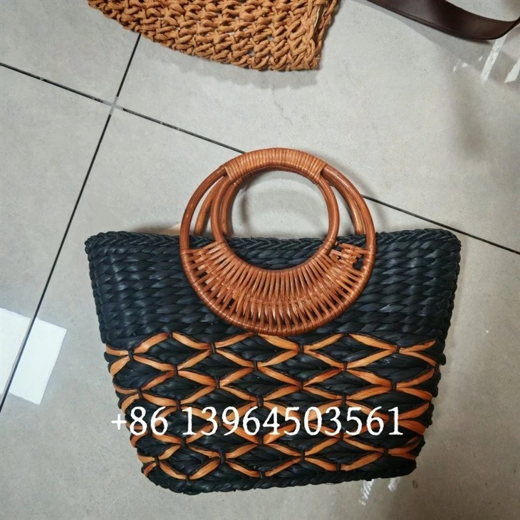 Bamboo Handles Women Beach Bags