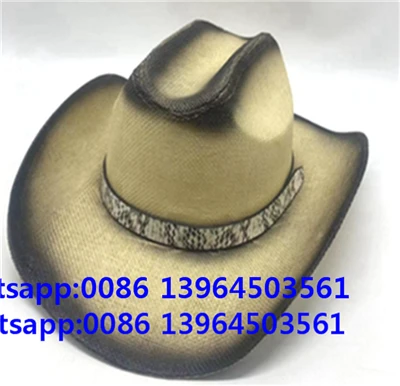 Czarny spray męski kapelusz Fedora Cowboy Retro Cap