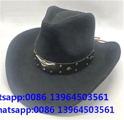 Czarny, zabytkowy kapelusz typu fedora dla mężczyzn