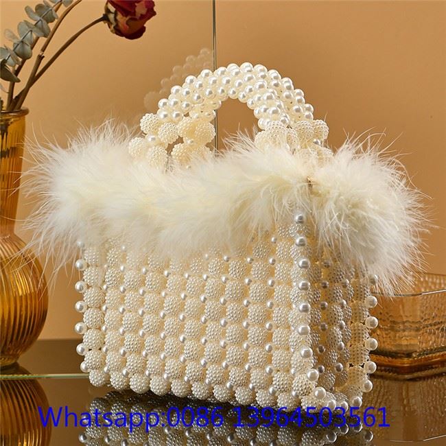Handwoven Women Pearl Party Bag