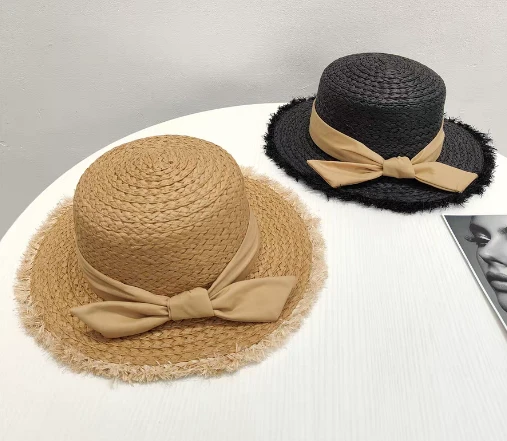 Bowknot Paper Ręcznie robiony plażowy kapelusz słoneczny