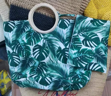 Tropikalna damska torba plażowa jeden zestaw
